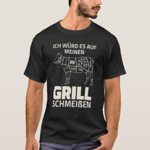 Koe rundvlees - Vlees van barbecuesroosters met Ko T-shirt