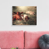 Koe Rustic Land Farmhouse Canvas Afdruk (Insitu (Woonkamer))
