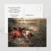 Koe Rustiek Land Grappig Boerderij Verhuisde Kaart (Voorkant / Achterkant)