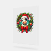 Koe Santa Hat Christmas Xmas _1 Acryl Bord (Hoek)