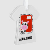 Koe Says Moo Ornament (voorkant)