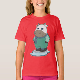 Koe Schaatsen schaatsen T-shirt