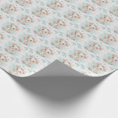 Koe Schattige Baby Pastel Waterverf Patroon Cadeaupapier (Hoek)