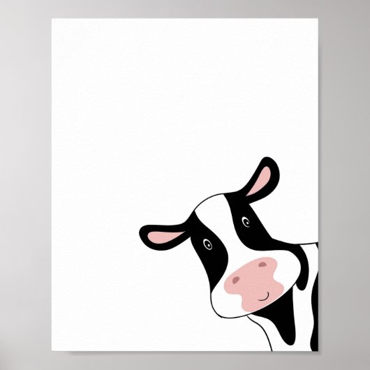Koe, schattige koe, dier poster (Voorkant)