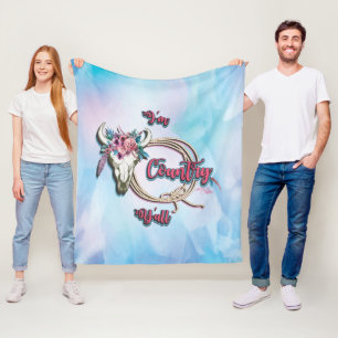 Koe schedel en helling fleece deken