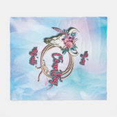 Koe schedel en helling fleece deken (Voorkant (Horizontaal))