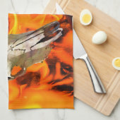 Koe schedel en vuur theedoek (Quarter Fold)