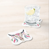 Koe schedel met droomvangers kartonnen onderzetters (Insitu)