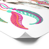 Koe schedel met droomvangers poster (Hoek)