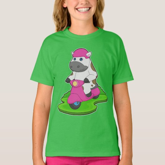 Koe scooter t-shirt (Voorkant)