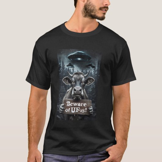 Koe Selfie UFO T-shirt (Voorkant)