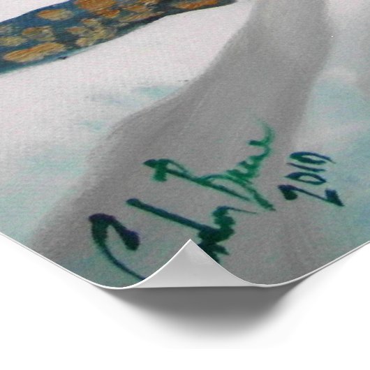 KOE SHEEP folk winter SNEEUWSCHERM G Bruce Poster (Hoek)