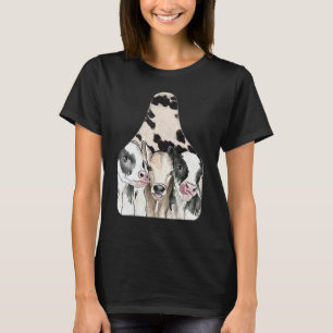 Koe Show Label Koeienhuid Western Zuidelijk Boerde T-shirt