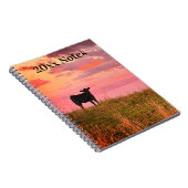 Koe Silhouet bij zonsondergang Notitieboek (Rechterzijde)