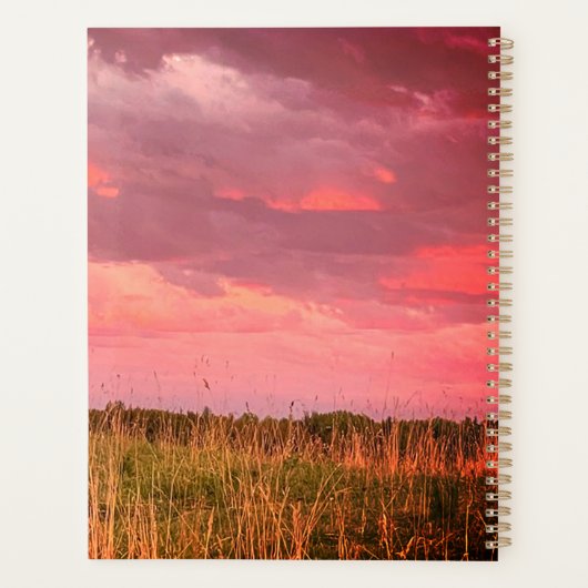 Koe Silhouet bij zonsondergang Planner (Achterkant)