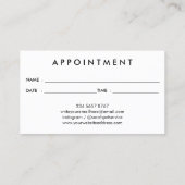 Koe Silhouette Afspraak Visitekaartje (Achterkant)