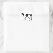 Koe Silhouette Beef Cattle Moo Bull Steer Ronde Sticker (Tas)
