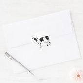 Koe Silhouette Beef Cattle Moo Bull Steer Ronde Sticker (Envelop)