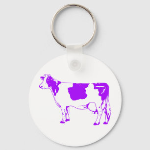 Koe Silhouette Beef Cattle Moo Bull Steer Sleutelhanger