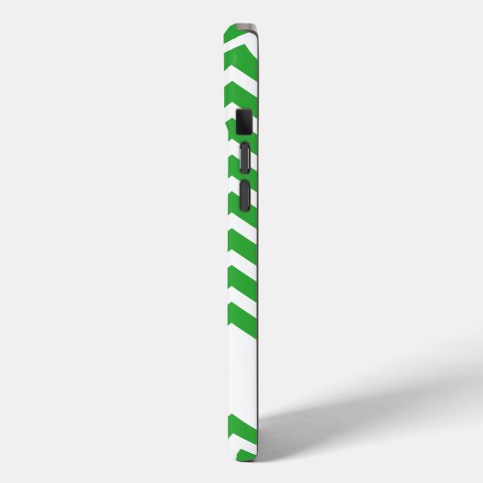 Koe Silhouette met Green Chevron Pattern Case-Mate iPhone Case (Achterkant / Links)