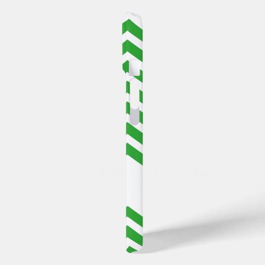 Koe Silhouette met Green Chevron Pattern Case-Mate iPhone Case (Achterkant / Links)