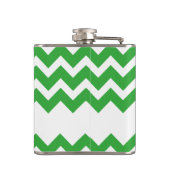 Koe Silhouette met Green Chevron Pattern Heupfles (Achterkant)