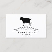 Koe Silhouette Visitekaartje (Voorkant)