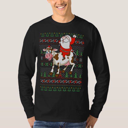 Koe Sinterklaas paar bijpassende Xmas T-shirt (Voorkant)