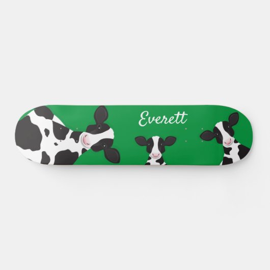 Koe Skateboard Groene dierbenaming (Horizontaal)