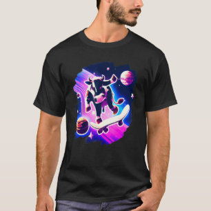 Koe Skateboarden in Retro Vintage Ska van de Buite T-shirt