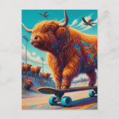 Koe Skateboarden Surreal Highland Briefkaart (Voorkant)