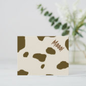 KOE SKIN bruin Mooo! Briefkaart (Staand voorkant)