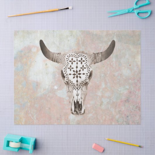 Koe Skull Decoupage Tissue Paper Tissuepapier (Craft)