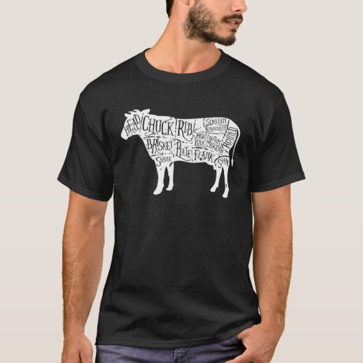 Koe Slager T-shirts Rundiagram (Voorkant)