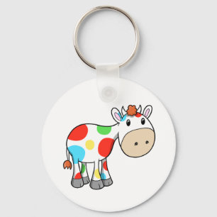 Koe Sleutelhanger Cute Rainbow