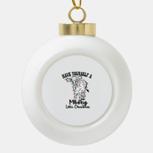 Koe & Snow Have Yourself A Mooey Little Christmas  Keramische Bal Ornament