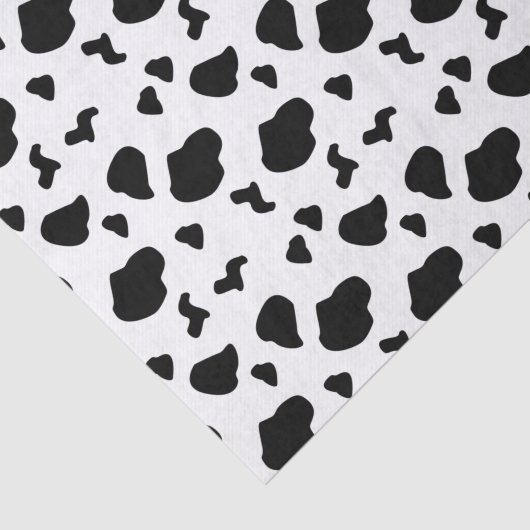 Koe spikkelpatroon zwart en wit afdrukken tissuepapier (Detail)