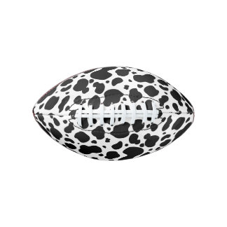 Koe spikkelpatroon zwart-wit afdrukken american football