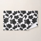 Koe spikkelpatroon zwart-wit afdrukken bad handdoek (Handdoek)