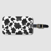 Koe spikkelpatroon zwart-wit afdrukken bagagelabel (Voorkant (horizontaal))