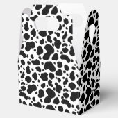 Koe spikkelpatroon zwart-wit afdrukken bedankdoosjes (Geopend)