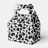 Koe spikkelpatroon zwart-wit afdrukken bedankdoosjes (Voorkant Zijde)