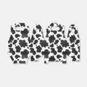 Koe spikkelpatroon zwart-wit afdrukken bedankdoosjes (Uitgevouwen)