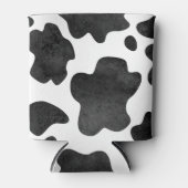 Koe spikkelpatroon zwart-wit afdrukken blikjeskoeler (Voorkant)
