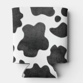 Koe spikkelpatroon zwart-wit afdrukken blikjeskoeler (Achterkant)