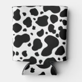 Koe spikkelpatroon zwart-wit afdrukken blikjeskoeler (Voorkant)