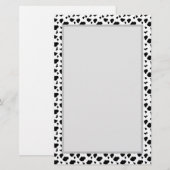 Koe spikkelpatroon zwart-wit afdrukken briefpapier (Voorkant / Achterkant)