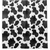 Koe spikkelpatroon zwart-wit afdrukken douchegordijn (Voorkant)