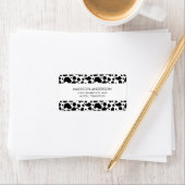 Koe spikkelpatroon zwart-wit afdrukken etiket (Insitu)