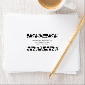 Koe spikkelpatroon zwart-wit afdrukken etiket (Insitu)